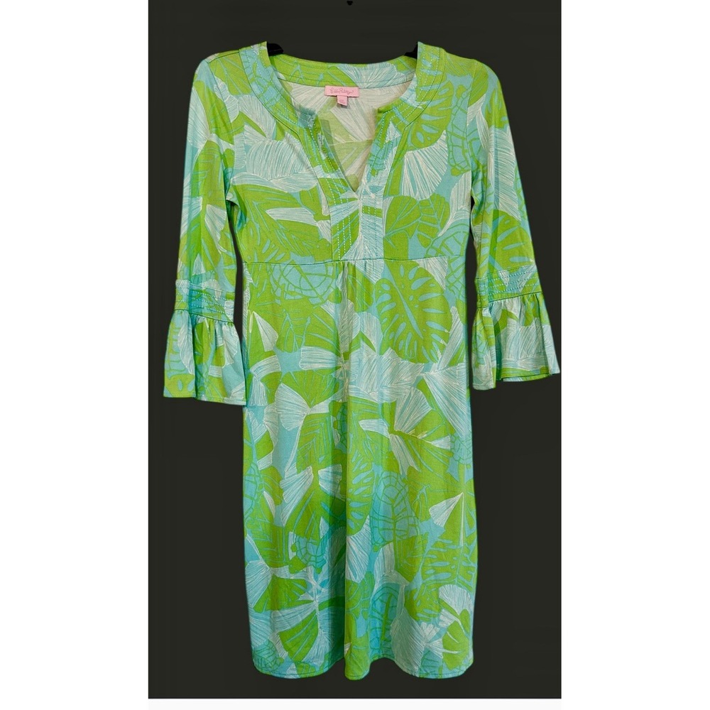 Lilly Pulitzer Women's‎ XS Twyla Limade Love Baby Doll Dress Silk Blend